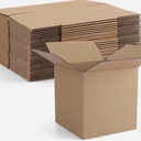 Eupako 4X4X4" Cardboard Box Mailers 25 Pack Brown Cube Corrugated Small Shippin