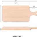 LZMS 4 Packs 18" x 8" Wood Serving Boards Set | Unfinished Wood Crafts with Handle | Wooden Cutting Boards Bulk for Charcuterie,Cheese,Meat,Bread,Vegetabes & Fruits, Large