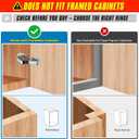 Ravinte 30 Pack Hidden Hinges Soft Close Surface Mount Kitchen Cabinet Hinges, No Pre-drilled for Kitchen Cupboard