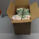 Farmhouse Artificial Rose Flowers with Metal Vase, Set of 6 Fake Rose Arrangements for Table, Faux Bouquets Wedding Centerpiece Decorations, Home Office Flower Decor (Silver Vase & Champaign Roses)