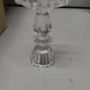 Gold Glass Candlestick Set of 6 Clear Crystal Glass Candle Holders Taper Holder Decor for Wedding Birthday Party Candle holders