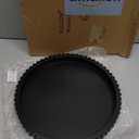 Handmade 12in Decorative Tray for Coffee Table Tray Decor, Black Wooden Decorative Round Tray for Kitchen, Living Room, Home Decor