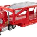 Mattel Disney and Pixar Cars Mack Hauler, 13-inch Toy Transporter Truck with Ramp & Carry Storage for 12 Vehicles, Gift for Kids Ages 4 Years Old & Up