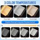 Book Light, Rechargeable Clear LED Flat Reading Light with 3 Colors & Timer, Dimmable Panel Plate Lamp Book Full Page Light for Reading in Bed at Night, for Women Readers Kids Book Lovers (Black)