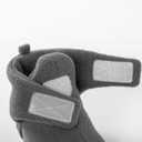 pureborn Unisex Baby Boy Girl Fleece Cozy Booties Warm Infant Shoes (0-3 Months Infant, Dark Grey)