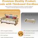 Luxury Cat Scratcher Sofa Bed, Cardboard Couch Shape Scratching Lounge, for Indoor Cats Kittens Kitties Rest&Play（23.6''*9.8''*12.6''）