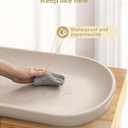 COMOMY Baby Changing Pad for Dresser - Wipeable Changing Pad with Restraining Belt, Waterproof, Soft, Lightweight and Portable, Easy to Clean for On The Go Diaper Change, Oatmeal-Colored