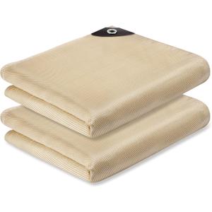 2 Pack Welding Blanket 4x6 ft - Heavy Duty Fiberglass Heat Resistant Fabric, 1022 F Fire Resistant Blankets, High Temp Insulation Blanket for Industrial, Smoker, Camping, Grill