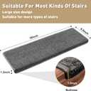 PURE ERA Bullnose Carpet Stair Treads Set Tape Free Non-Slip Indoor Stair Protectors Pet Friendly Rugs Covers Soft Skid Resistant Washable Reusable 9.5" x 30"(2 Pieces,Dark Gray), 2 Pieces with Bullnose