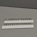 Hanging Jewelry Organizer Wall Mounted, Modern Jewelry Display with 28 Hooks, Decorative Necklace Holder for Wall, Space Saving Necklace Hooks, (2 Packs, White)