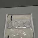 Linen Shower Curtain Flax Cream Cute Black Scalloped Boho Modern Shower Curtains for Bathroom Set, 72" W x 84" L