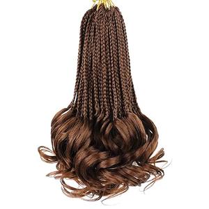 7 Pack of 10 Inch Black and Brown Crochet Hair