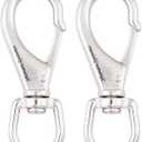 SHONAN Large Stainless Steel Swivel Snap Hooks, 2 Pack 4.6 Inch Heavy Duty Boat Hooks, Large Spring Clips for Boat Anchor Ropes and Cables