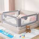 Bed Rail for Toddlers Bed Rails Guard for Queen Size Bed, Adjustable Height & Secure Safety Queen Size Bed Rails - (3 Sides)