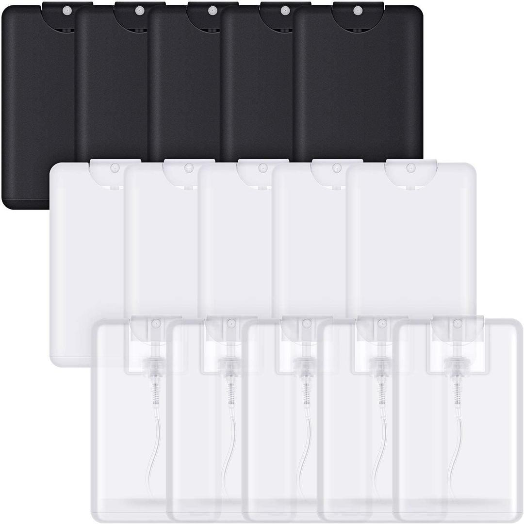 Patelai 30 Pcs 20 ml Perfume Spray Bottles Cardcase Like Plastic Refillable Fine Mist Spray Dispenser Portable Moisturizing Sprayer Box Empty Travel Bottle for Makeup Cosmetic Essential Oil