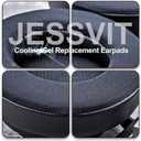 Oval Shape Virtuoso XT Cooling Gel Earpads for Virtuoso RGB Wireless, SE & XT Headsets - Softer Memory Foam, Added Thickness, Black