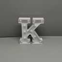 Pooqla LED Marquee Letter Lights Sign, Light Up Alphabet Letter for Home Party Wedding Decoration K (Letter K, Warm White)