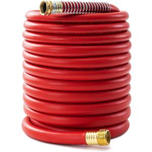 5/8" Garden Hose 100ft, -40 To 190 Hot/Cold, Heavy Duty,Flexible, 300psi Working, 1000psi Burst, 3/4" Brass Fittings with Hose Protector Coil Spring for Outdoor,Yard, Farm