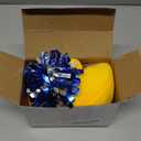Lenwen Cheer Duck Gift with Pom Poms Bow 8 Inch Duck Plush Senior Cheerleader Gifts Team Support Gift for Senior Night Gifts Cheer Competition Day Must Have (Blue)