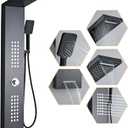 Lengthened Shower Panel Tower System Rain Shower Head