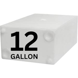 12 Gallon RV Fresh Water Tank, Potable Water Storage Tank for Drinking, Cooking, Cleaning, and Showering, Use in Campers, Trailers, Motorhomes, and RVs, Cube Shape, 24" x 15" x 9" (WT-5544)