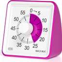 Secura 60-Minute Visual Timer, Classroom Timer, Countdown Timer for Kids and Adults, Time Management Tool for Teaching (Violet & Violet)