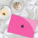G JGOO Compatible with MacBook Air 13 inch Case 2026 2025-2022 M5 A3449 M4 A3240 M3 A3113 M2 A2681, Glitter Platsic Hard Shell for MacBook Air 13.6 inch Case+Keyboard Cover+Screen Protector, Hot Pink