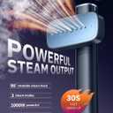 OGHom Steamer for Clothes, 110-240V Travel Steamer & Iron 2 in 1, 1000W Powerful Steam, Portable Handheld Garment Wrinkle Remover, 30s Fast Heat-Up with Dry& 2-Steam Control, for Global & Europe-Blue