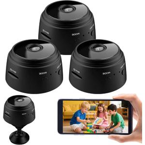 ZMDCAM Hidden Camera Wireless, Mini WiFi 1080P HD Camera for Home Security, APP Control Surveillance Camera Indoor Outdoor for Baby Pet, Secret Nanny Cam with Night Vision(Video Only) Pack of 3