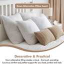 MIULEE 24x24 Synthetic Down Alternative Pillow Insert Euro Decorative Throw Pillow 24 x 24 Inch Body Bed Sleeping Ultra Soft Fluffy Form for Sofa Couch Bed