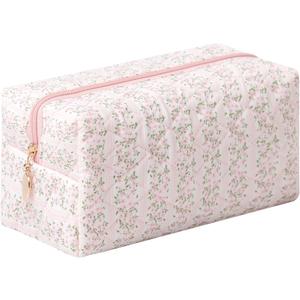 Pencil Case Floral Cute Pencil Case Student Pen Pouch Makeup Pouch Cute Flower Office College Cosmetic Makeup Bag Organizer Large (pink)