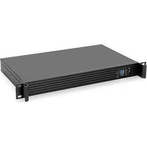1.Rackchoice 1U Compact Server/Desktop mini-ITX Chassis - 9.84" Depth,Supports Mini-ITX Motherboard, Type-C & USB3.0, Black