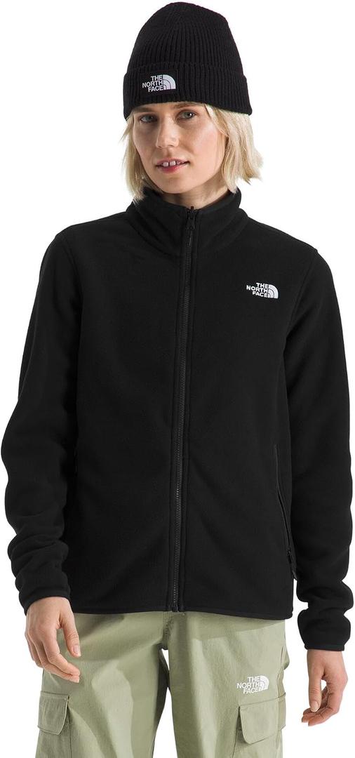 The North Face Women's Glacier Fleece Jacket (Standard & Plus Size) - Soft Pullover with Zippered Hand Pockets, TNF Black, X-Large