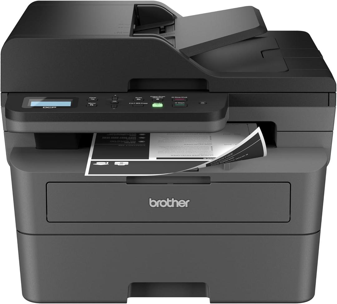 Brother DCP-L2640DW Wireless Compact Monochrome Multi-Function Laser Printer with Copy and Scan, Duplex, Black & White Output | Includes Refresh Subscription Trial(1),