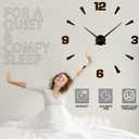 DIY Wall Clock - Frameless 3D-Style Analog Timekeeper for Home, Living Room, Bedroom, Office - Battery-Powered Modern House Decoration - Silent Clock Decor with Number Sticker Decals