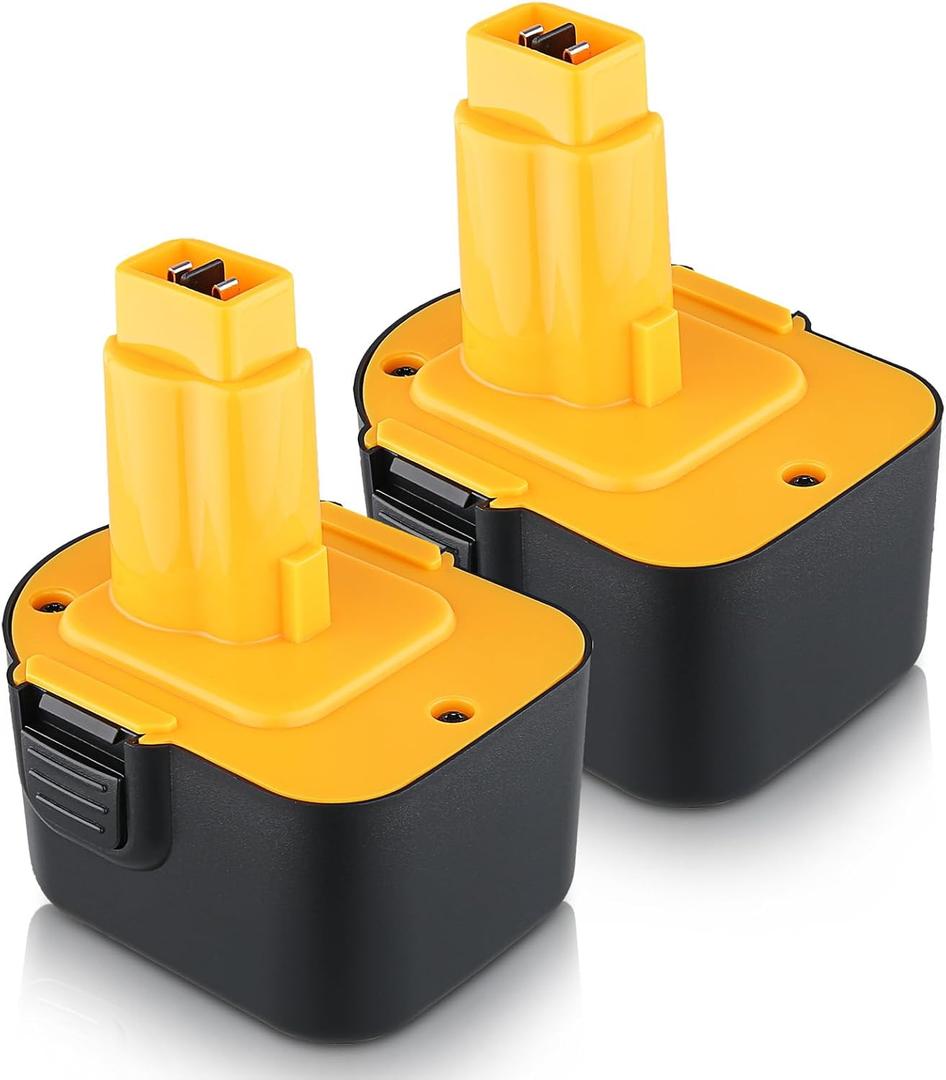 2Pack 4.8Ah 12V Replacement for Dewalt 12V Battery Ni-Mh DC9071 DW9071 DW9072 DE9037 DE9071 DE9072 DE9074 DE9075 Compatible with DeWalt 12Volt Tools