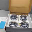 5 3/4'' 5.75 inch LED Headlight with White Amber Halo - 4pcs Hi/Lo Beam with DRL H5001 H5006 for Peterbilt 349 359 Chevy Impala 59-76 Dodge Challenger Skylark W-30 Chevy Corvette el camino C3