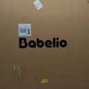 Babelio 31.5-55" No Bottom Bar Baby Gate Extra Wide, 2-in-1 Auto Close Dog Gate for The House, Stairs and Doorways, with Large Walk Thru Door, White