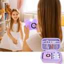 PAIYULE Kids Instant Print Camera Case for ESOXOFFORE Digital Video Cameras with 3 Rolls Paper Refill, Toddler Film Camera Storage Holder Bag with Mesh Pocket for Thermal Paper (Box Only)- Purple