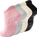 Non Slip Grip Socks for Men Women,Cushioned Grippy Slipper Sock Gifts for Yoga Pilates Hospital Nursing Home Elderly
