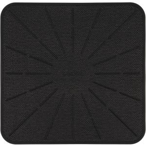 Lazy K Induction Cooktop Mat - Silicone Fiberglass Scratch Protector - for Magnetic Stove - Non slip Pads to Prevent Pots from Sliding during Cooking - Square (9inches) Black