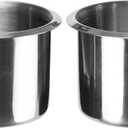 2Pcs Drop-in Cup Holder Insert Stainless Steel Drink Holder 3.1" Silver Poker Table Cupholder Insert for Car Boat Couch Cinema Cup Drink Holder