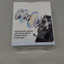 Wireless Induction Speaker 5-in-1 Bluetooth Speaker with Phone Stand,Stereo Sound, 3500mAh Rechargeable, 8 RGB Ambient Light, 360 Adjustable Holder for iPhone/Android/iPad,Gifts for Men Women (Black)