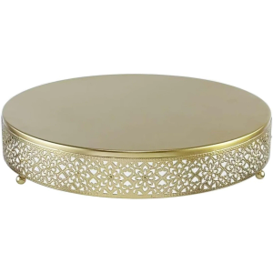 Cake Stand, Metal Round Cupcake Dessert Stand Cake Display Holder for Wedding Party Birthday Baby Showers Anniversary (14" Gold)