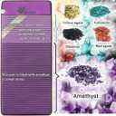 PHYMAT Far Infrared Amethyst Heating Pad (70"x31")- 5 Color Natural Crystal Heating Mat - Amethyst Full Body Infrared Mat - Bio Amethyst Mat with Auto Shut Off - Overheat Protection,Smart Control