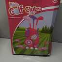 Liberry Toddler Golf Set for 1 2 3 4 Years Old, Upgraded Kids Golf Cart with Unique Shoulder Strap Design, Indoor and Outdoor Golf Toys Christmas Gift for Boys Girls (Pink)