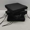 Outdoor Chair Cushions Set of 4,Waterproof Outdoor Seat Cushions for Patio Furniture,Patio Chair Cushion with Handle and Ties, Square Out Door Chair Pads,19" x 19" x 3", Black