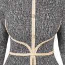 VFSHOW Womens 2024 Fall Work Business Office Dresses Tweed Crew Neck Buttons Slimming Peplum Fit and Flare A Line Dress (S)