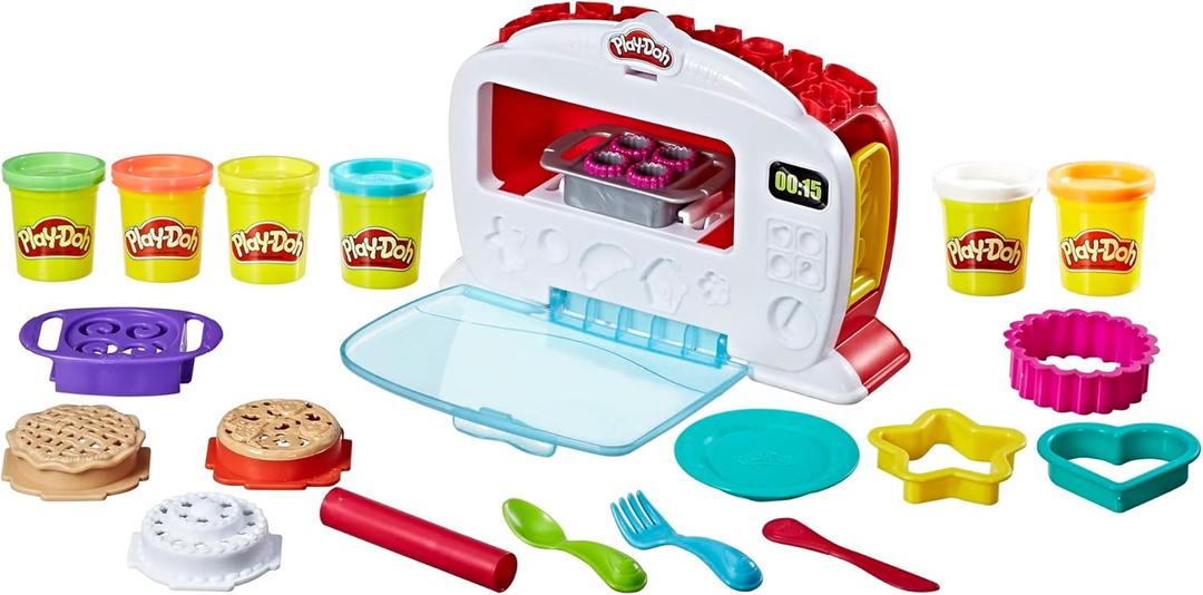 Play-Doh Kitchen Creations Magical Oven Play Food Set for Kids 3 Years and Up with Lights, Sounds, and 6 Colors