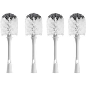 Bottle Brush Replacement Head for OXO Bottle Brush Only, 4 Pack Bottle Brush Refills, Dual Bristle Design for Baby Bottles, Water Bottles, Glasswares